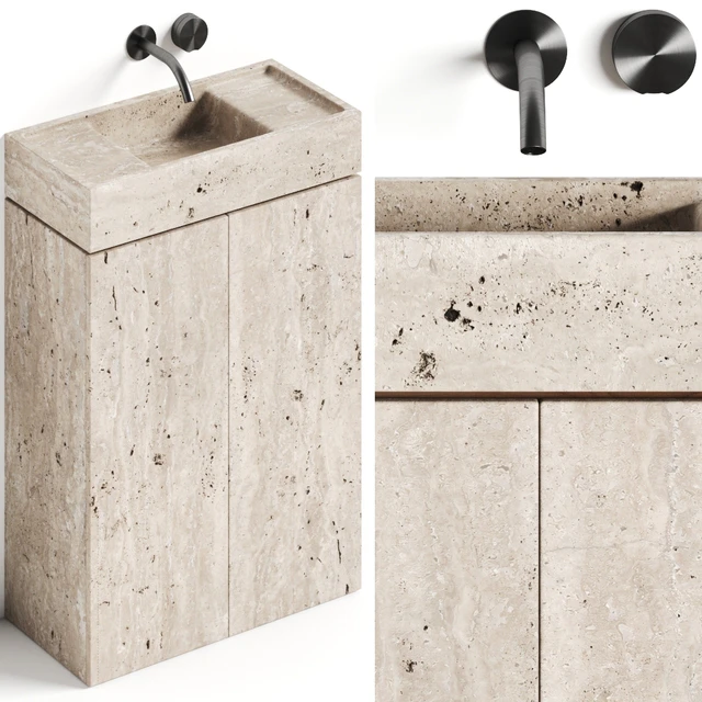 Atelier Il Granito Rocco Stone Bathroom Vanity — Descargar