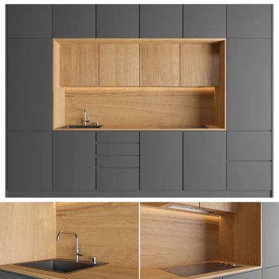 Modern wooden kitchen — Вид 1