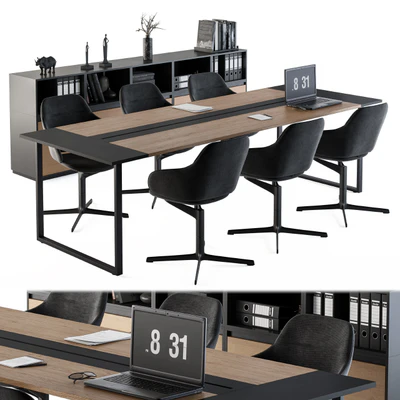 Meeting Table with office chair 06 — View 5