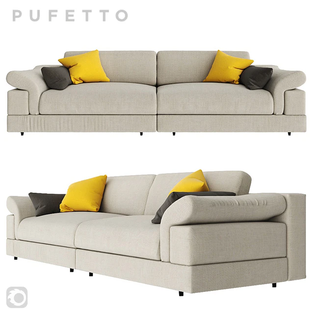 Triple sofa Pufetto Claudia. — Descargar