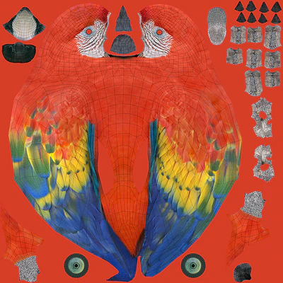 Red macaw — Ver 4