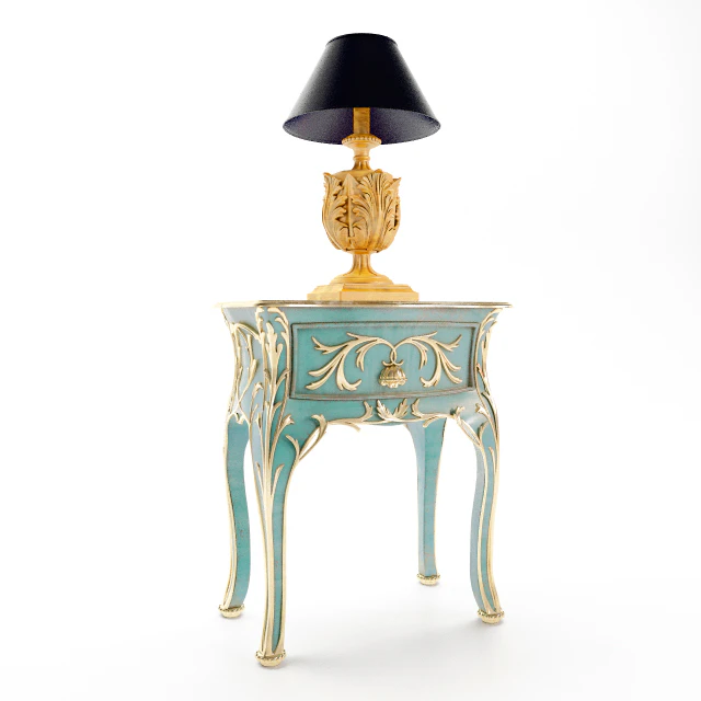 Bedside table with lamp Roberto Giovannini factory. — Descargar