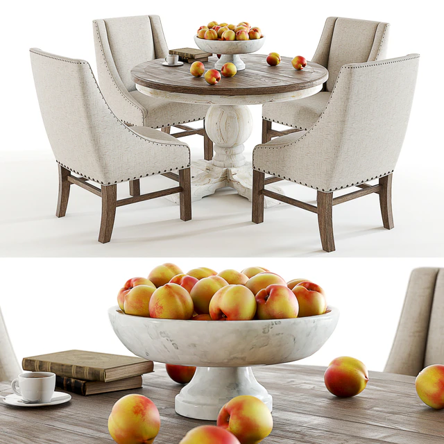 Curation Limited Round Trestle Vintage table set — Descargar