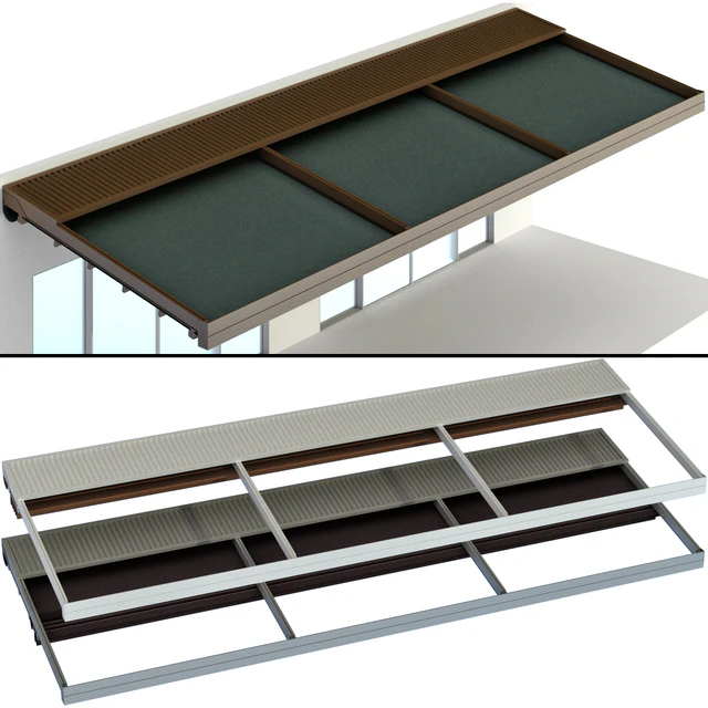 Metal pergola gazebo canopy with awning — Descargar