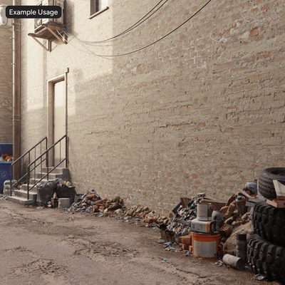 damaged plastered brick wall texture — Вид 6