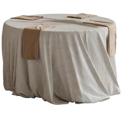 Tablecloth on a round table 77 — Ver 7
