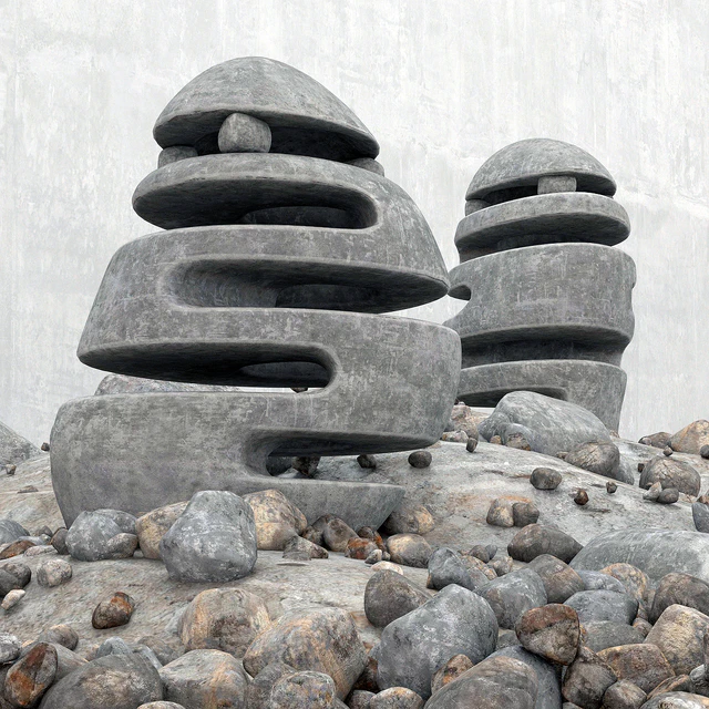 Blumenbeet Stone light / flowerbed with stone lamps — Descargar