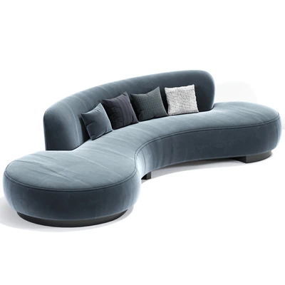 Serpentine Sofa And Freeform Curve Vladimir Sofa Set — Ver 3
