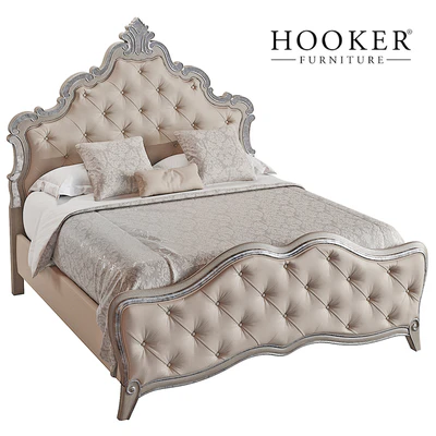 Hooker Furniture Bedroom Sanctuary Upholstered King Panel Bed — Ver 1