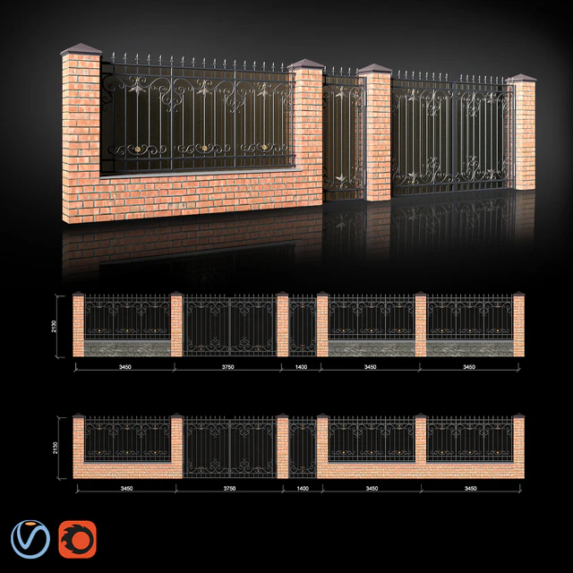 Fence with gates and wicket — Descargar