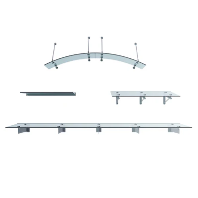 Set of glass visors Glasvordach — Ver 4
