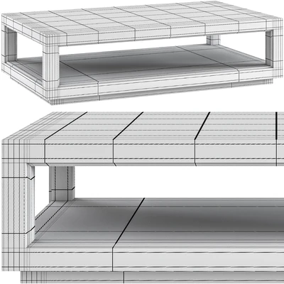Coffee table Restoration Hardware Grand Framed — Ver 2