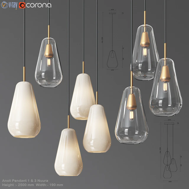 Anoli Pendat and Chandelier set — Скачать