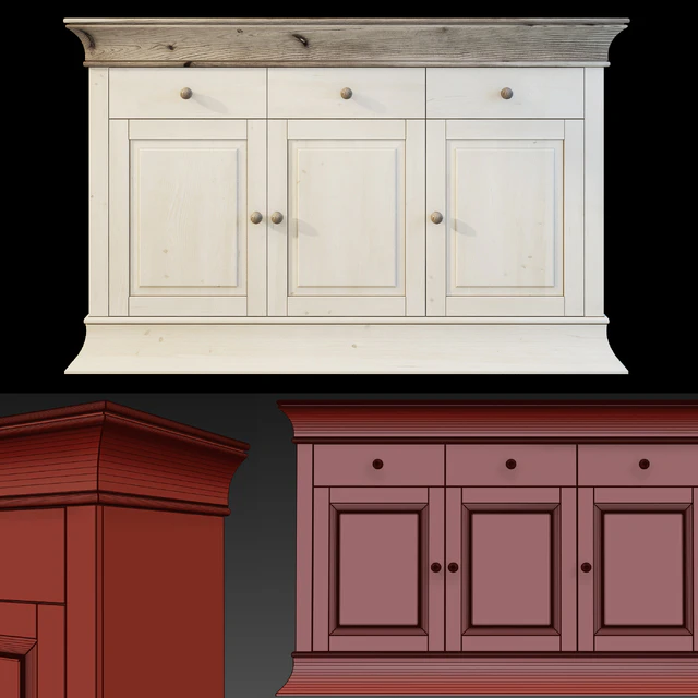 Chest / sideboard "Boston". Siver. Sideboard. — Descargar