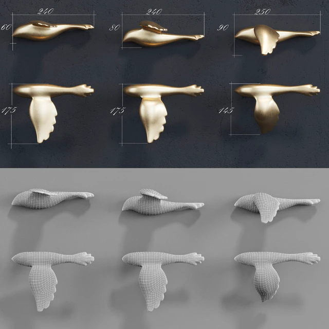 Decorative panel Birds Gold 3 — Скачать