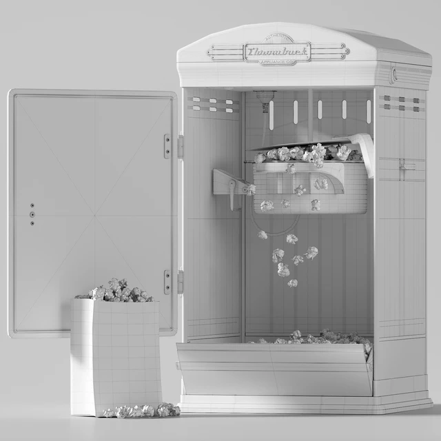 Throwback Movie Theatre Popcorn Machine with Cart — Скачать