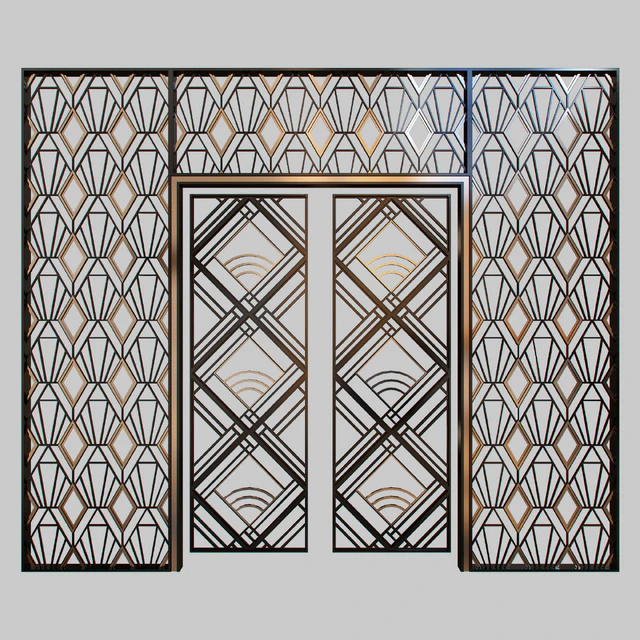 Wrought iron grille at the front door — Descargar