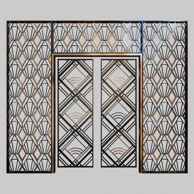 Wrought iron grille at the front door — Ver 1