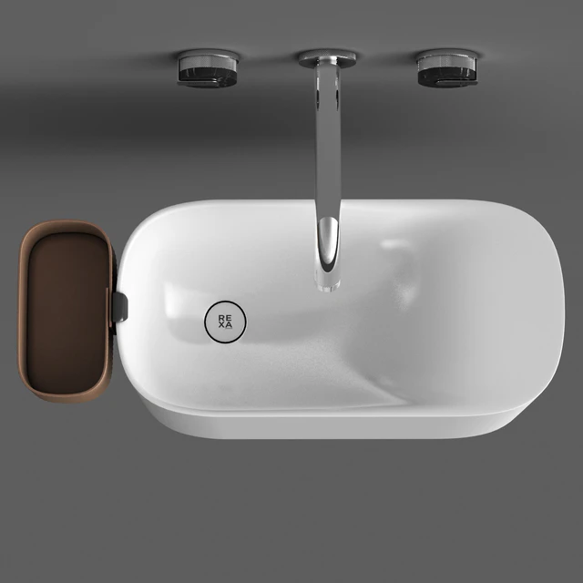 Wall mounted Korakril Ptit handrinse basin &  Graff Mod plus faucet — Descargar