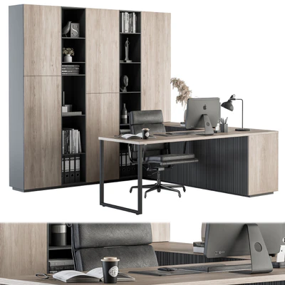 Office Furniture - Manager Set 19 — Вид 1