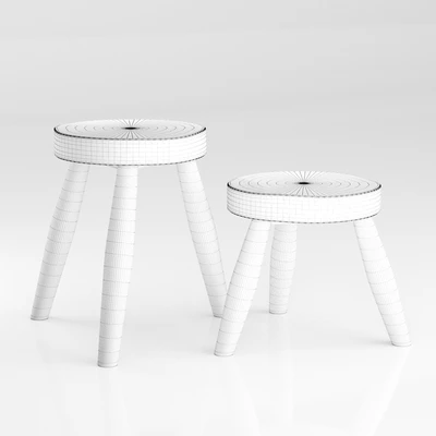 Zara Home Wooden Teak Stool 02 — Ver 6