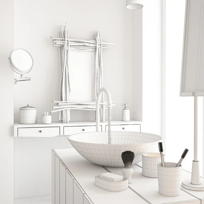 Furniture with the decor for bathrooms — Ver 3