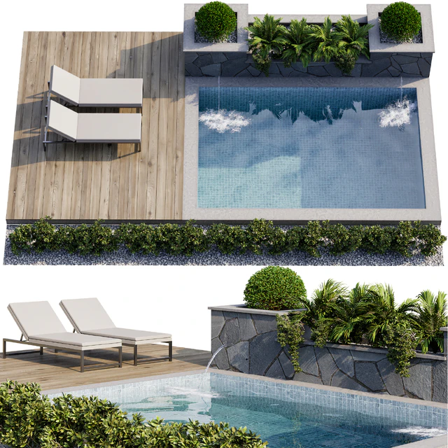 Backyard and Landscape with Pool 12 — Descargar