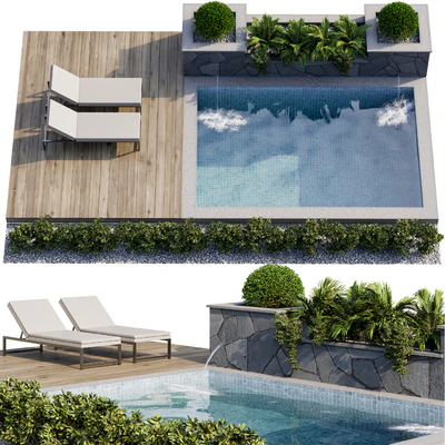 Backyard and Landscape with Pool 12 — Ver 1