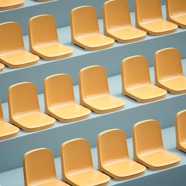 Plastic chairs seats seats for the stadium grandstand — Descargar