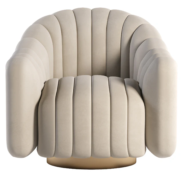 Gray Velvet Swivel Chair — Скачать