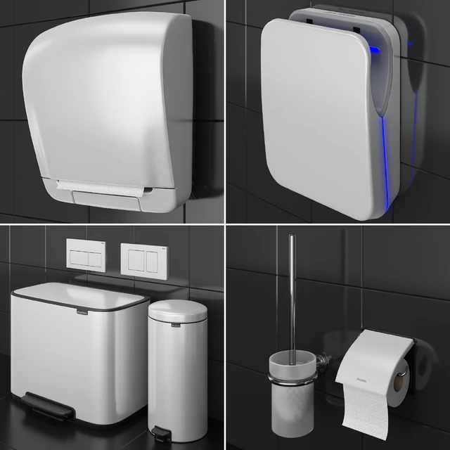 Аксессуары для санузла set 73 White (Grohe, Jofel, Brabantia, BXG, Katrin, Viega) — Скачать