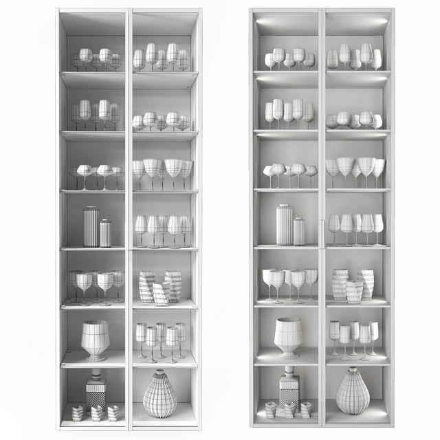 Showcase with glasses — Descargar