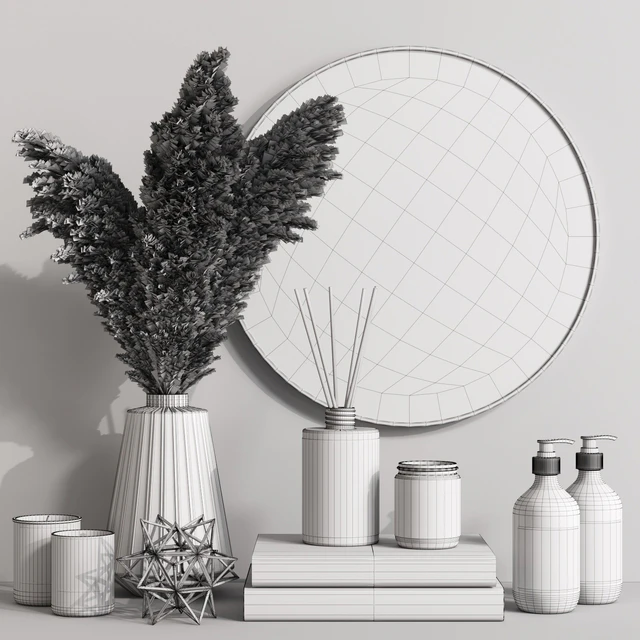 Decorative set with dried flowers 07 — Descargar