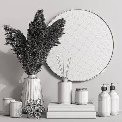 Decorative set with dried flowers 07 — Ver 4