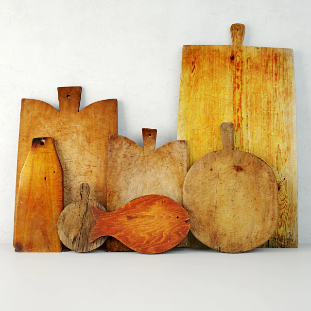 Antique Cutting Boards with Knife — Descargar