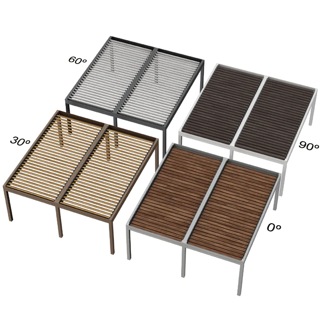 Metal pergola gazebo canopy with roller shutters — Descargar