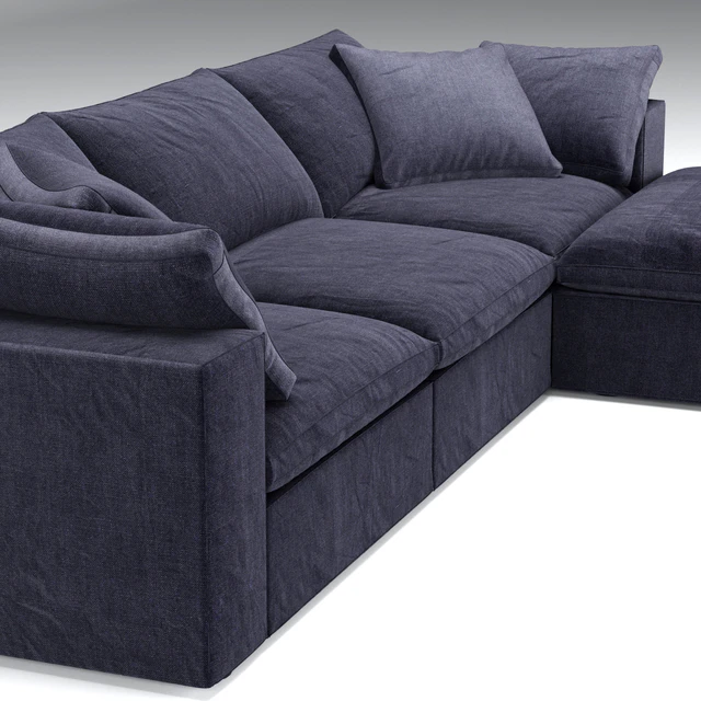 Restoration Hardware Cloud Modular blue sofa — Descargar