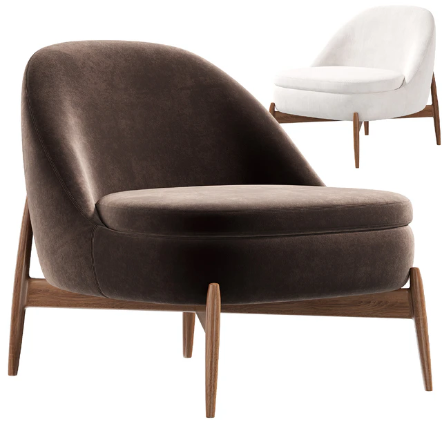 Sendai Easy Chair by Minotti, кресла — Скачать