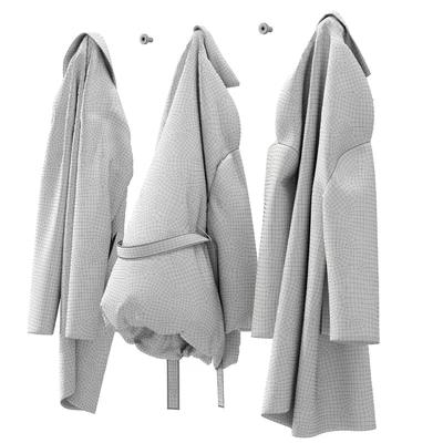 Outerwear and cap on hooks Set 01 — Ver 6