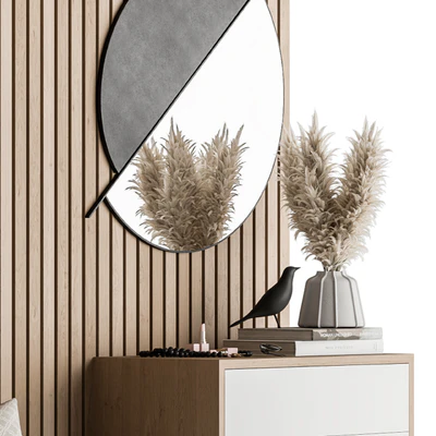 Hallway 10 - White and Wood Set — Ver 3