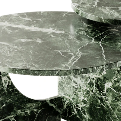 NICOLINE MONDRIAN Round marble coffee table — Ver 6