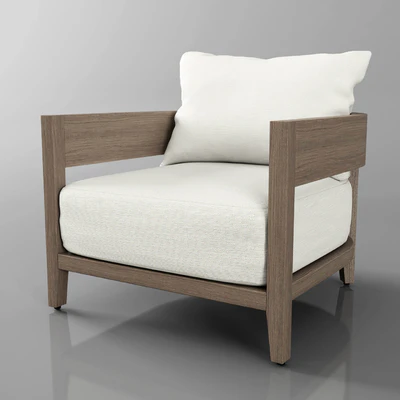 balmain teak lounge chair — Ver 1