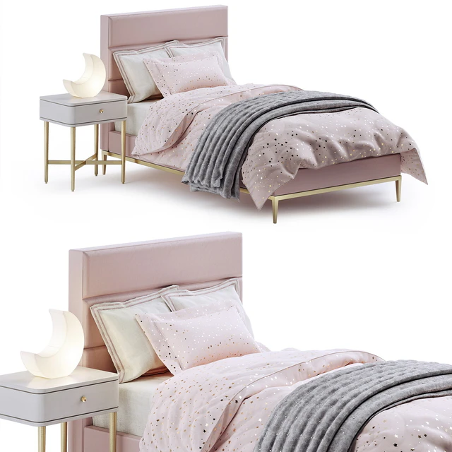 RH Pfeiffer velvet bed — Скачать