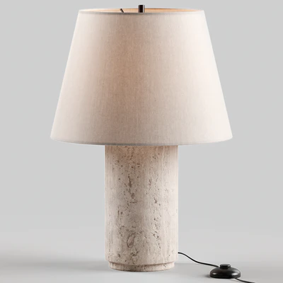 Colin King Travertine Table Lamp - West Elm — Вид 5