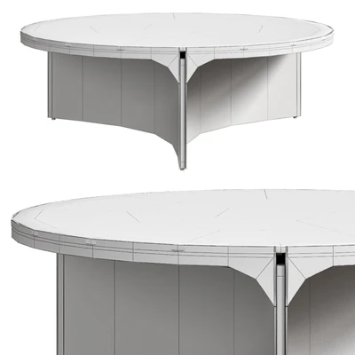 Glass and metal coffee table small model Gira — View 4