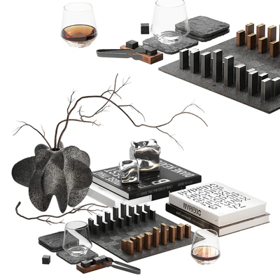 Decorative set Black Chess — Ver 1