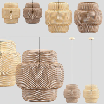Rattan pendant lights 050 — Ver 4