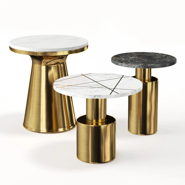 Tables made of brass and marble KORK — Скачать