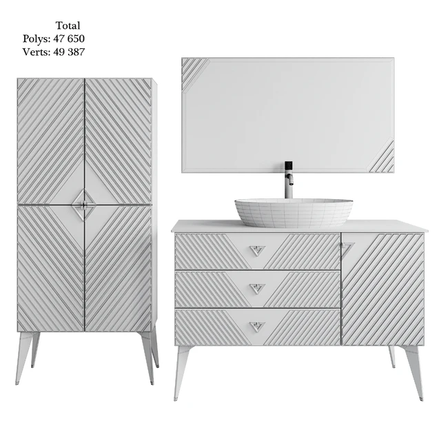 Bathroom furniture Tessoro Gala 80B/40 (колонка Gala 70) — Скачать