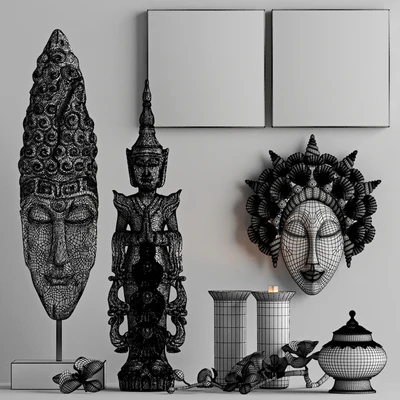 Decorative set in Asian style - factory "DesignToscano" — Ver 3